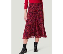 Chiffonrock  rot gemustert