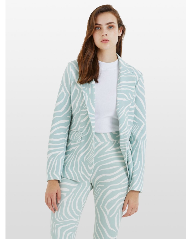 MARC AUREL Damen Jerseyblazer mint gemustert