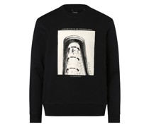 Sweatshirt  Baumwolle marine bedruckt