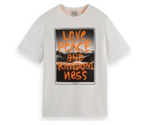 T-Shirt  Baumwolle orange bedruckt