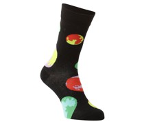 Feinstrick-Socken  schwarz gemustert