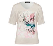 Shirt  Viskose ecru gemustert