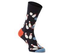 Feinstrick-Socken  marine gemustert