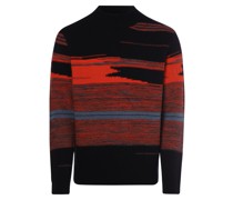 Pullover mit Alpaka-Anteil  Wolle marine gemustert