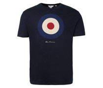 T-Shirt  Baumwolle marine bedruckt