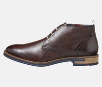 Schnürstiefelette  Leder cognac