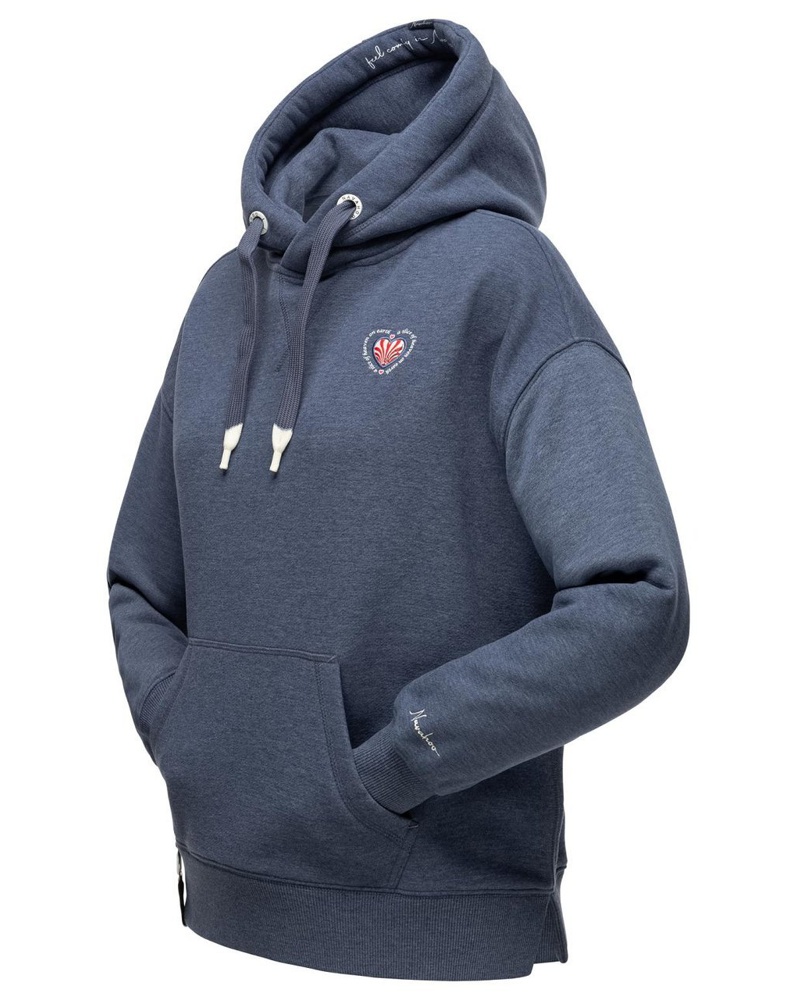 NAVAHOO Damen Kapuzensweatshirt Baumwolle