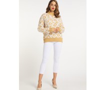 Strickpullover  camel gemustert