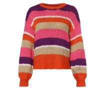 Pullover  Grobstrick pink gemustert