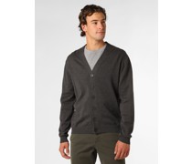 Strickjacke mit Cashmere-Anteil  Baumwolle anthrazit