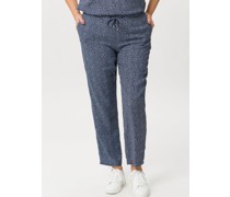 Hose  Viskose blau bedruckt