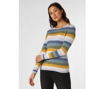 Pullover mit Cashmere-Anteil  Baumwolle indigo gestreift