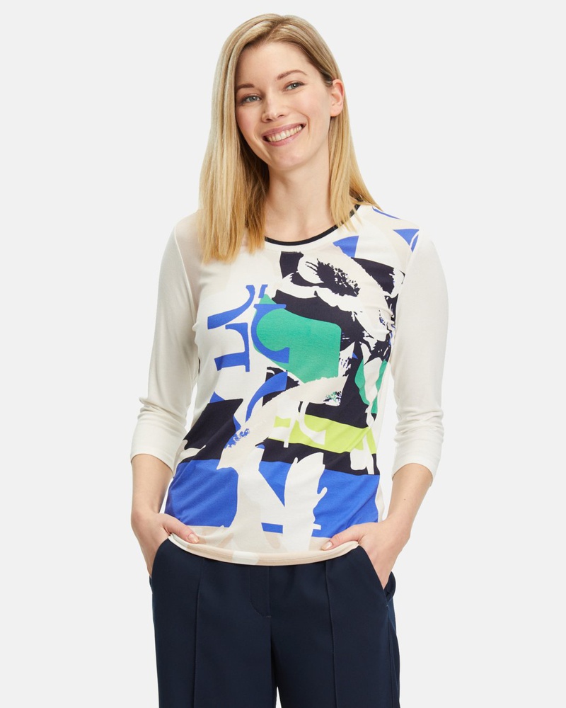 Betty Barclay Damen Basic Shirt Viskose gemustert