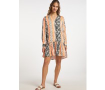 Kleid mit Reptilprint   gemustert