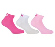 Socken 3er Pack  Baumwolle pink