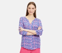 Casual-Bluse  Viskose mehrfarbig gemustert