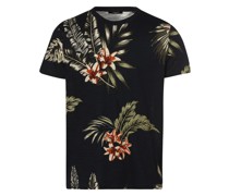 T-Shirt  Baumwolle marine gemustert
