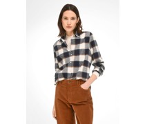 Karobluse  Baumwolle marine kariert