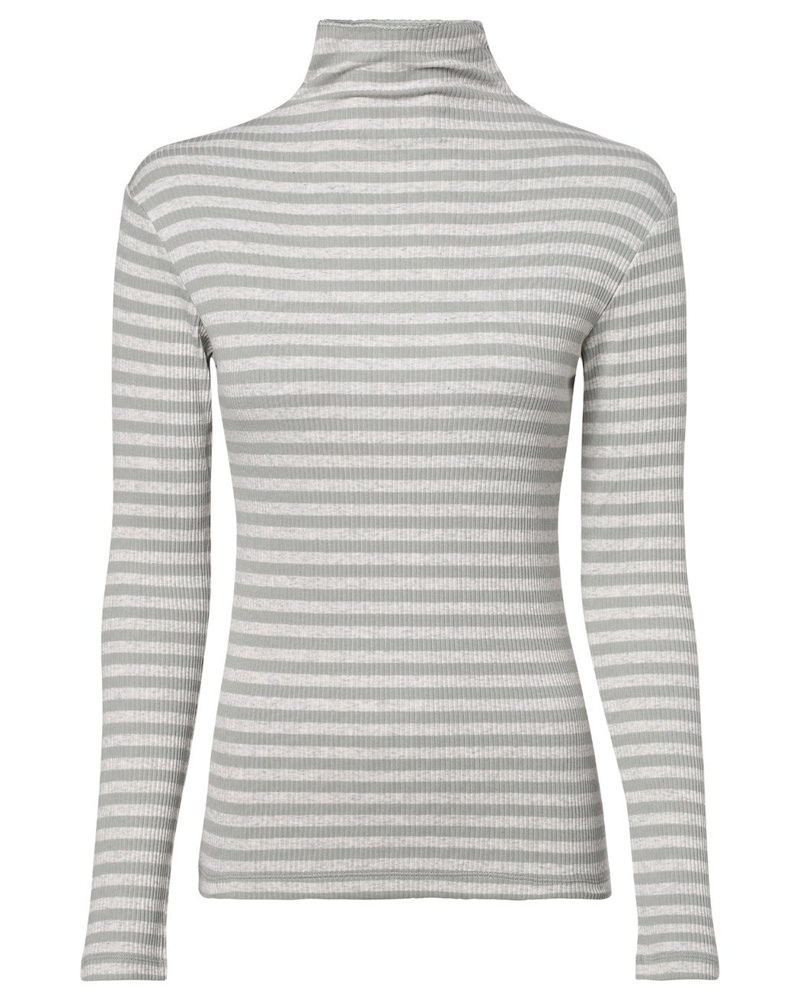 Marie Lund Damen Langarmshirt Jersey mint gestreift