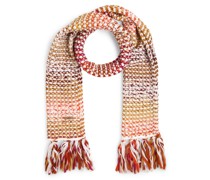 Schal  Grobstrick orange gemustert