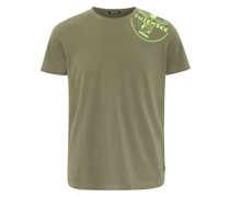 T-Shirt  Baumwolle oliv bedruckt