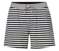 Pyjama-Shorts  Baumwolle marine gestreift