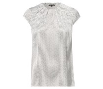 Blusenshirt  Satin ecru gemustert