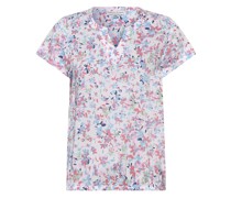 Blusenshirt  Viskose weiß gemustert