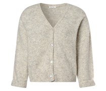Strickjacke mit Alpaka-Anteil  hell meliert