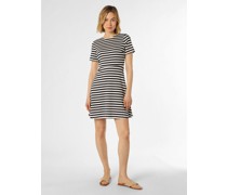 Kleid  Viskose marine gestreift
