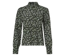Bluse  Viskose oliv gemustert