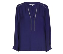 Blusenshirt  Viskose marine strukturiert