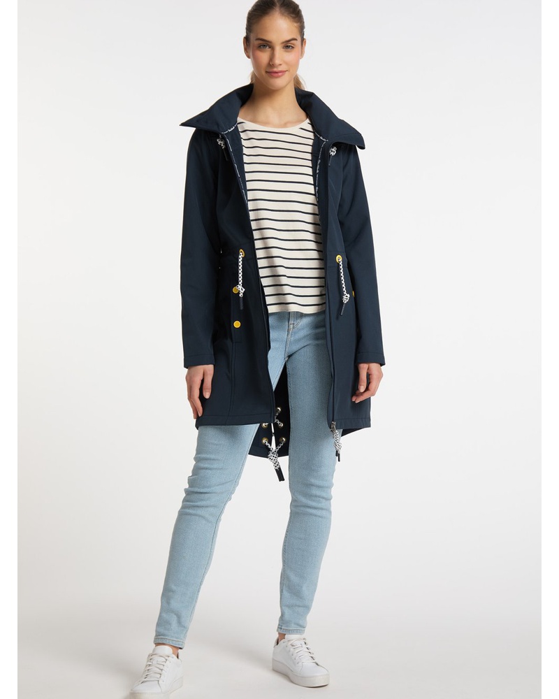 Schmuddelwedda Damen Softshellmantel marine