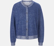 Strickjacke  Schurwolle indigo meliert