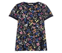 T-Shirt  Baumwolle marine gemustert