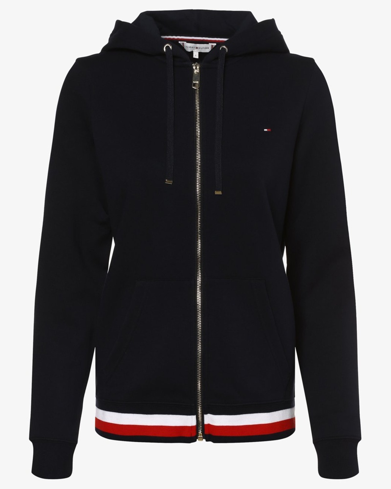 Tommy Hilfiger Damen Sweatjacke Baumwolle marine