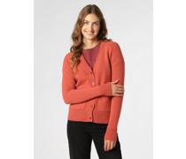 Strickjacke aus Merinowolle  Feinstrick himbeer meliert