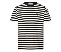 T-Shirt  Baumwolle marine gestreift