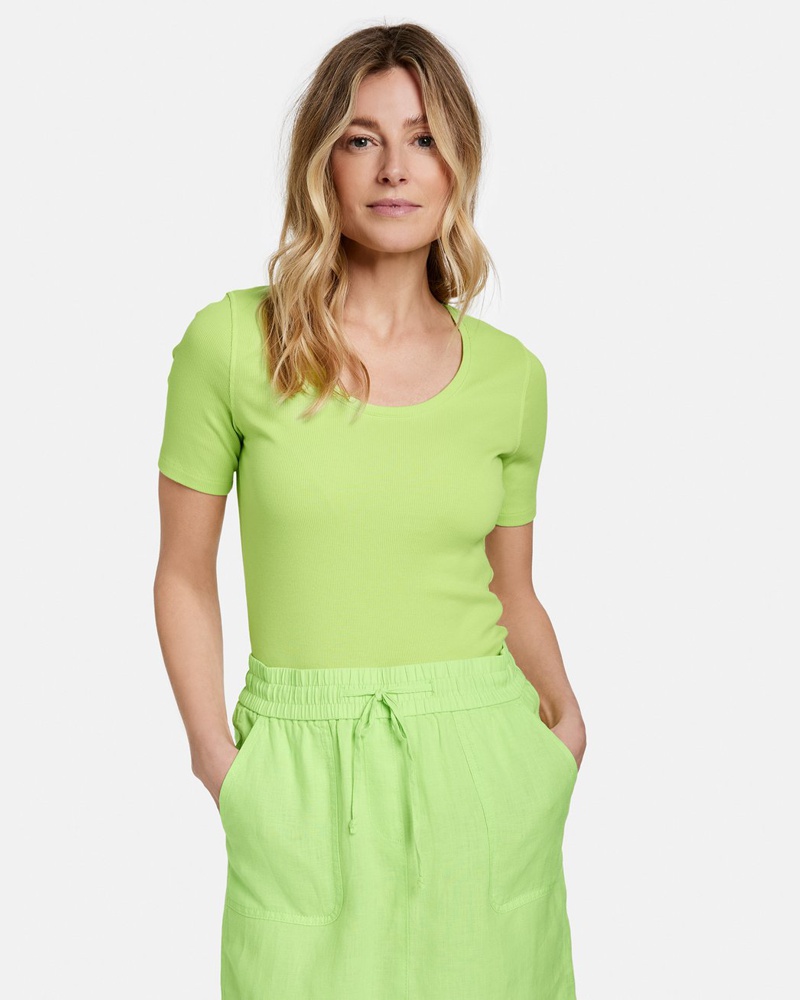 Gerry Weber Damen T-Shirt Baumwolle limone