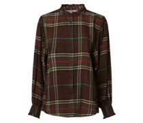 Bluse  Viskose khaki kariert