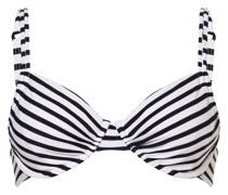 Bikini-Top  weiß gestreift