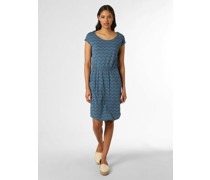 Kleid  Baumwolle aqua gemustert