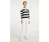 Strickpullover  Viskose marine gestreift