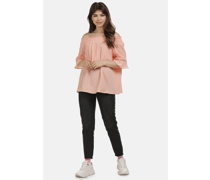 Carmen-Bluse  Baumwolle rosa