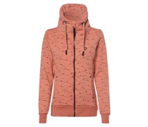 Sweatjacke  Baumwolle koralle gemustert