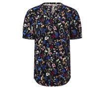 Blusenshirt  Viskose marine gemustert