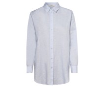 Bluse mit Leinen-Anteil  Baumwolle hell