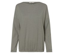 Langarmshirt  Baumwolle khaki gestreift