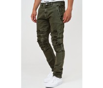 Jeanshose  Baumwolle khaki