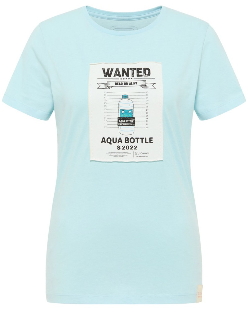 SOMWR Damen T-Shirt Baumwolle hell